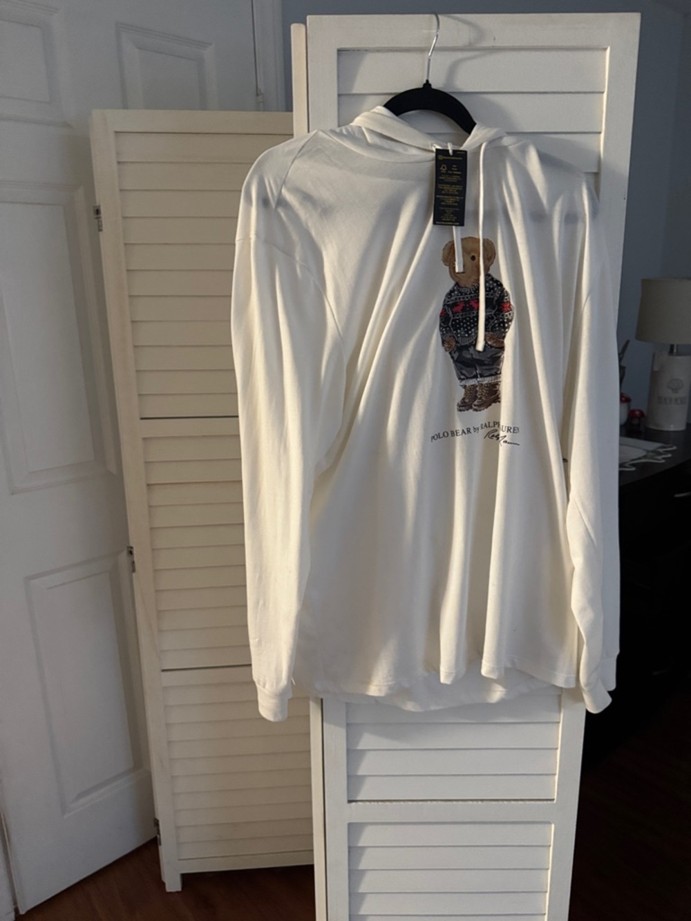 Ralph Lauren White Polo Bear Hoodie